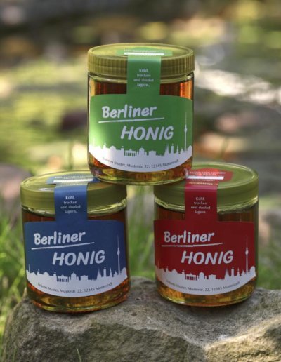 Honigetikett "Skyline" SCHWARMGOLD