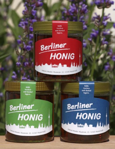 Honigetikett "Skyline" SCHWARMGOLD