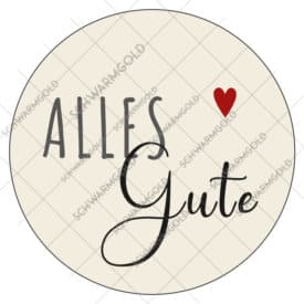 Sticker Alles Gute SCHWARMGOLD