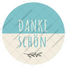 Sticker Danke schön SCHWARMGOLD