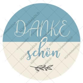 Sticker Danke Schön SCHWARMGOLD