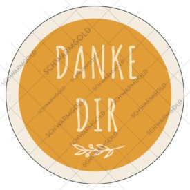 Sticker Danke Dir SCHWARMGOLD