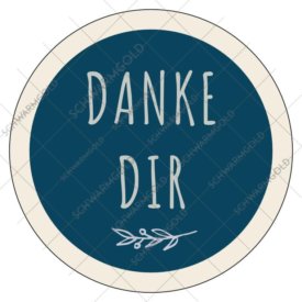 Sticker Danke Dir Blue SCHWARMGOLD