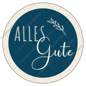 Sticker Alles Gute Dark Blue SCHWARMGOLD