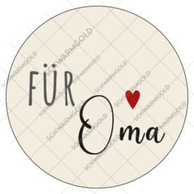 Sticker Für Oma Handwriting SCHWARMGOLD