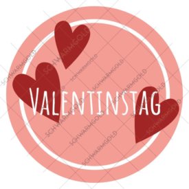 Sticker Valentinstag SCHWARMGOLD