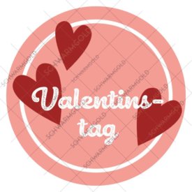 Sticker Valentinstag SCHWARMGOLD
