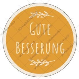 Sticker Gute Besserung SCHWARMGOLD