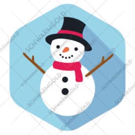 Sticker "Snowman" – Flat Icon