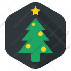 Sticker "Xmas Tree" – Flat Icon