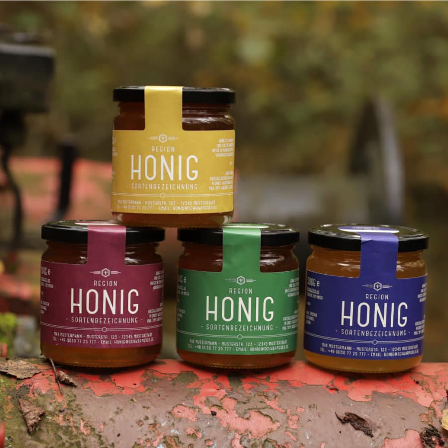 Beetropa Honigetikett SCHWARMGOLD Honig Etikett