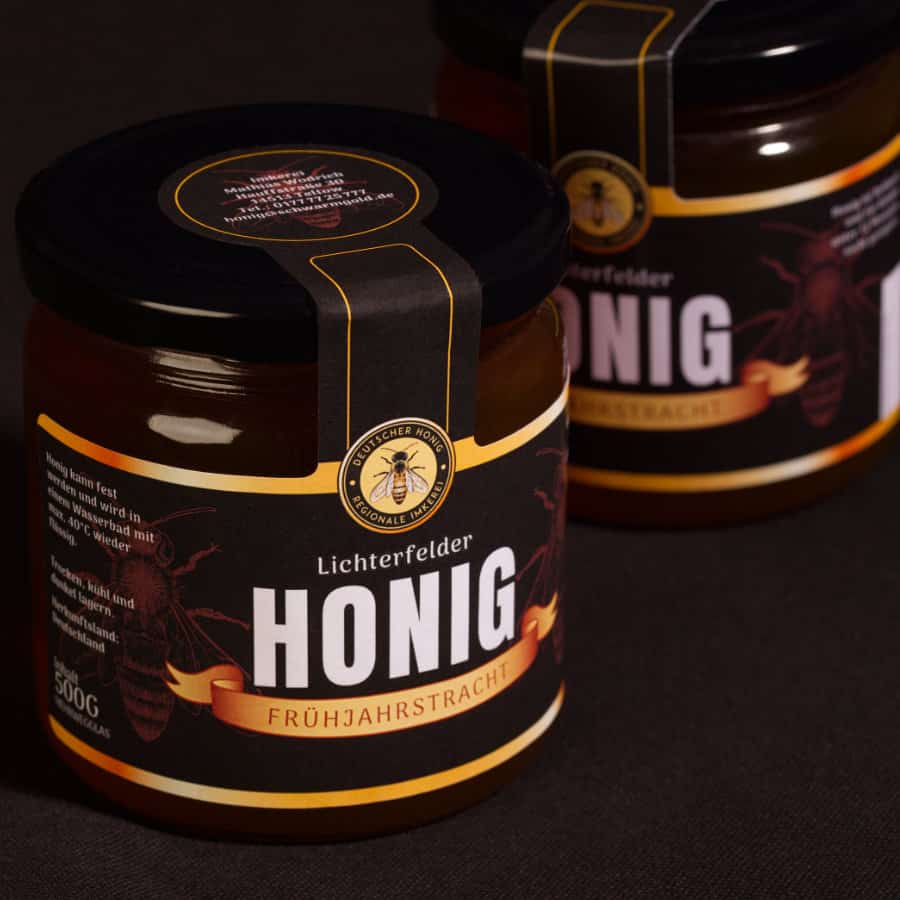 BeeVelvet - Premium Honigetikett 2021 Schwarmgold