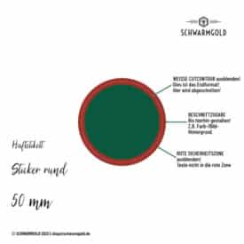 Druckvorlage Schwarmgold Sticker 50mm