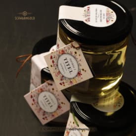 BeeSpiny Hangtag Hängeetikett Schwarmgold