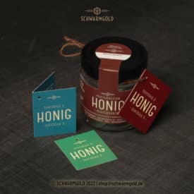 Beetropa Hangtag Hängeetikett Schwarmgold