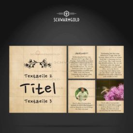 Blütentupfen Hangtag Hängeetikett Schwarmgold