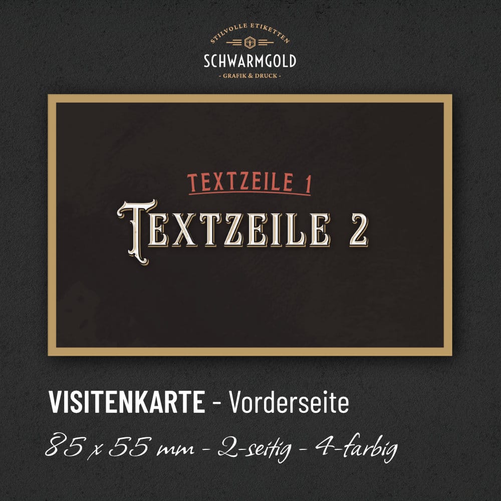 BeeCoffy Visitenkarte Vorderseite | Schwarmgold