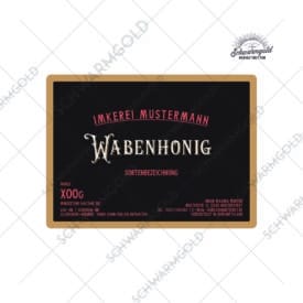 Wabenhonig beecoffy 100 x 72mm Honigetikett