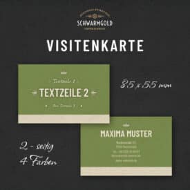 BeePleasure Visitenkarte hellgrün Übersicht - Schwarmgold