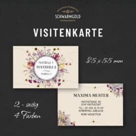 BeeSpiny Visitenkarte beige Überblick - Schwarmgold