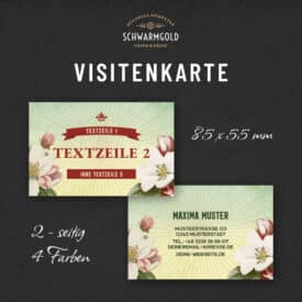 BeeSpring Visitenkarte Übersicht - Schwarmgold