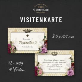Elegante, florale Visitenkarten für Motiv Beebuleuse.