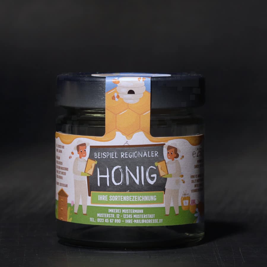 Honigetikett Serie BeeLoved grüne Sortenfarbe