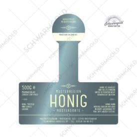 Honigetikett Beetropa - silber