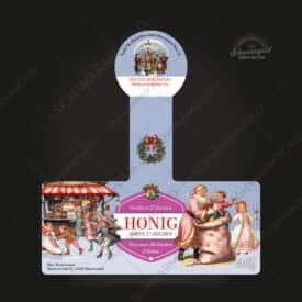 Beejingles lila weihnachten honigetikett