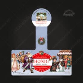 Beejingles rot weihnachten honigetikett