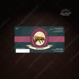 Golden Queen Wabenhonig Etikett Schwarmgold 95 x 50 mm