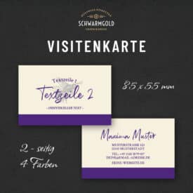 Poetry Visitenkarte Übersicht Lila | Schwarmgold