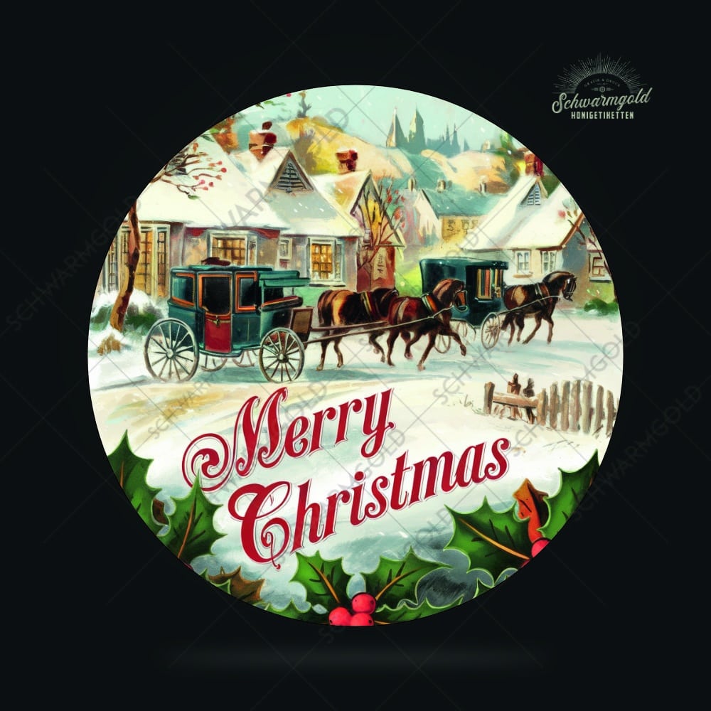 Carriage - Weihnachtssticker