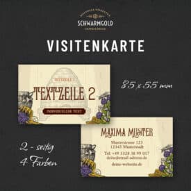 Vintage Honey Visitenkarte Übersicht | Schwarmgold